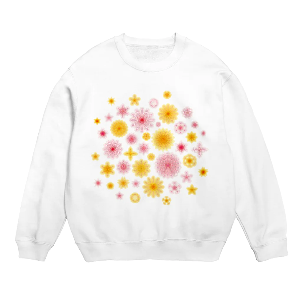 kimchinの華やかな色合いの花柄 Crew Neck Sweatshirt