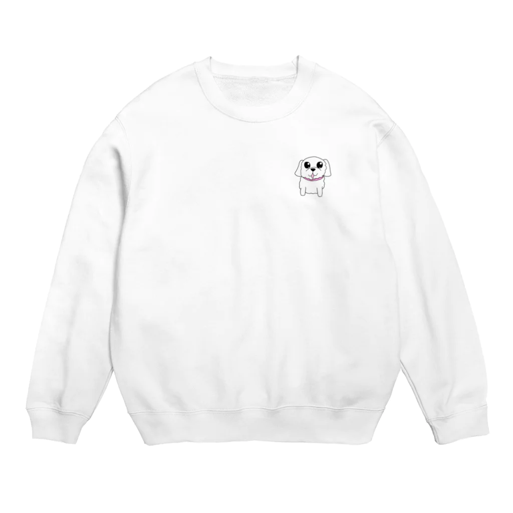 donburin_0のペキニーズのシロちゃん Crew Neck Sweatshirt