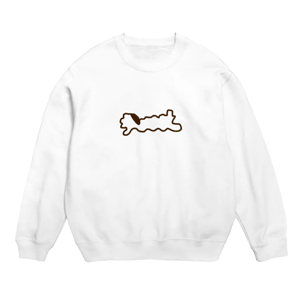 akipandashop◟꒰◍ ´꒳` ◍꒱◞のとろけふぃぐ一筆書き Crew Neck Sweatshirt