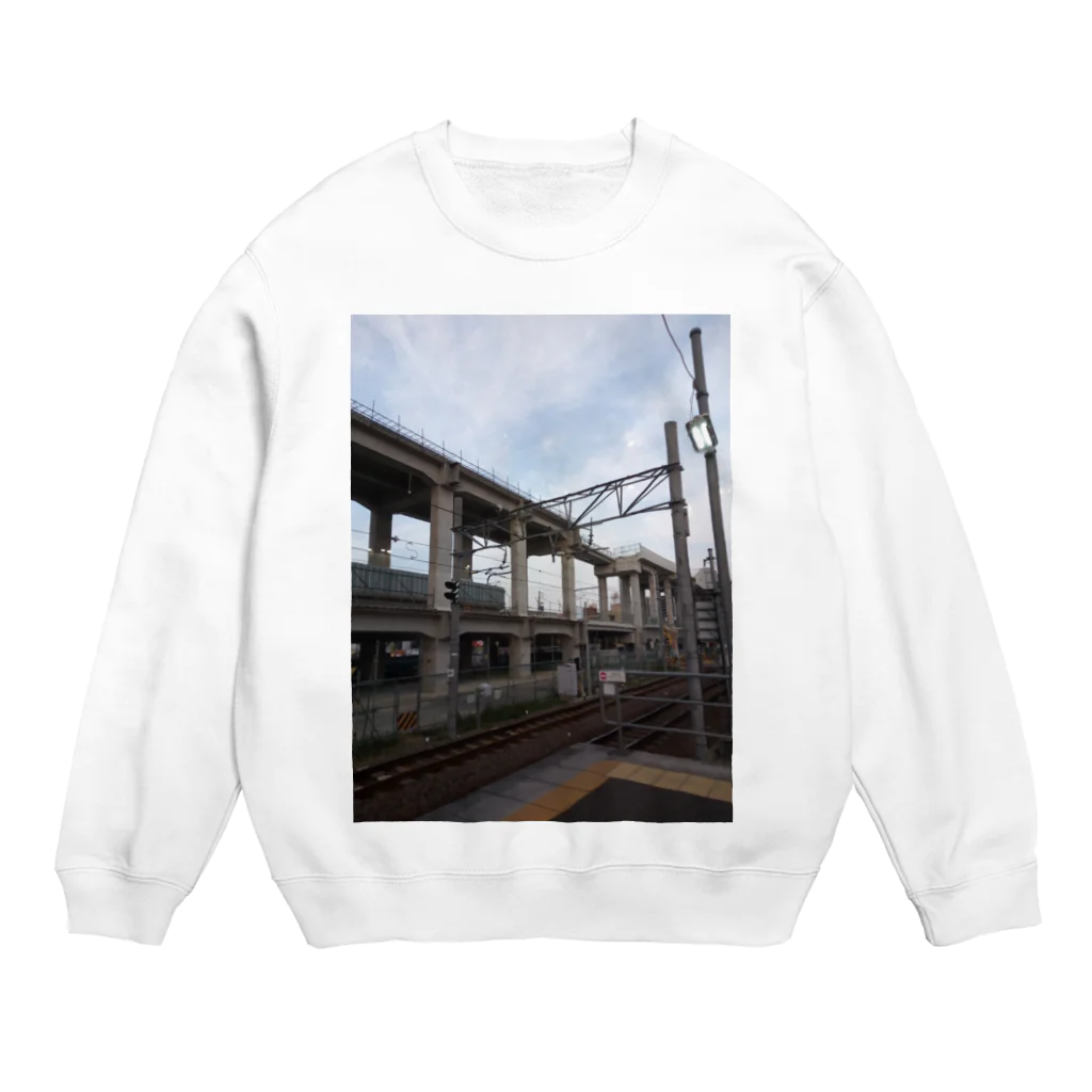 19820909の知立駅 Crew Neck Sweatshirt