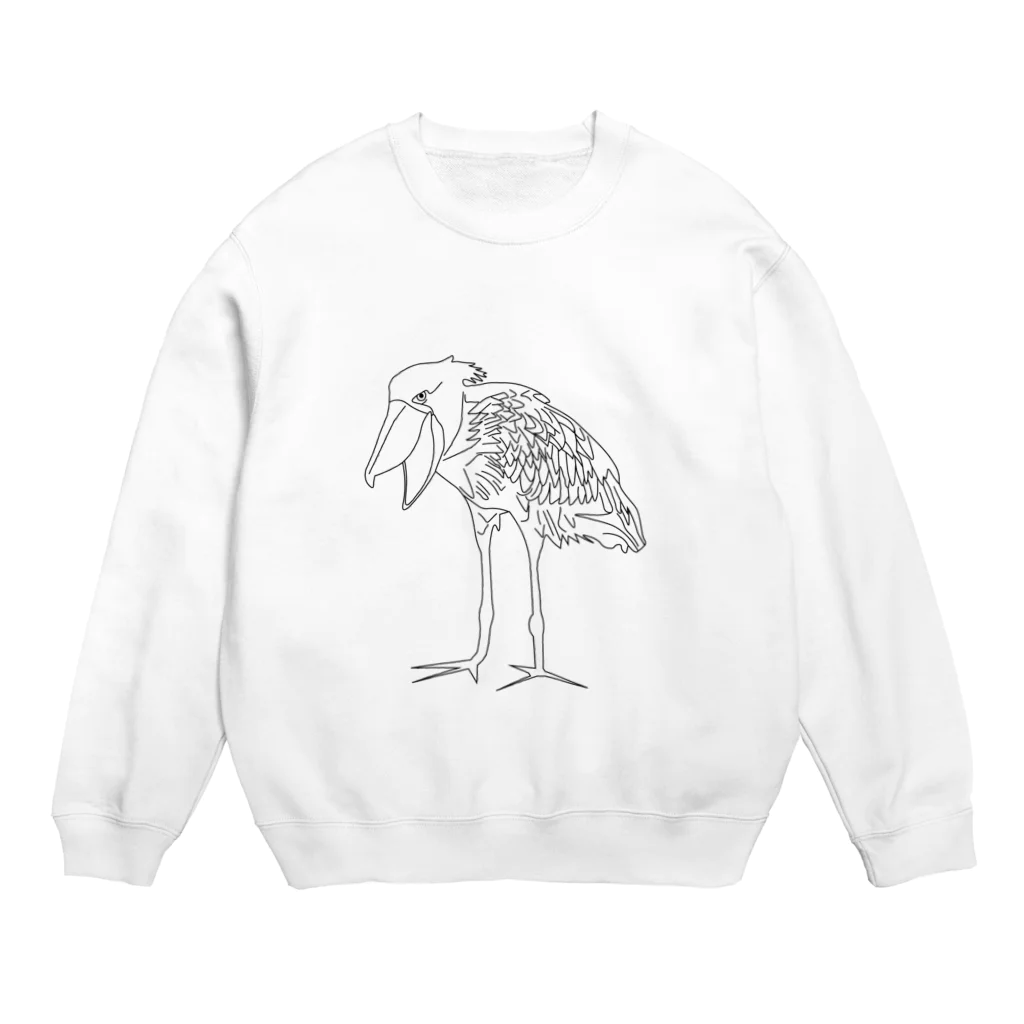 山内 遼のハシビロコウ Crew Neck Sweatshirt