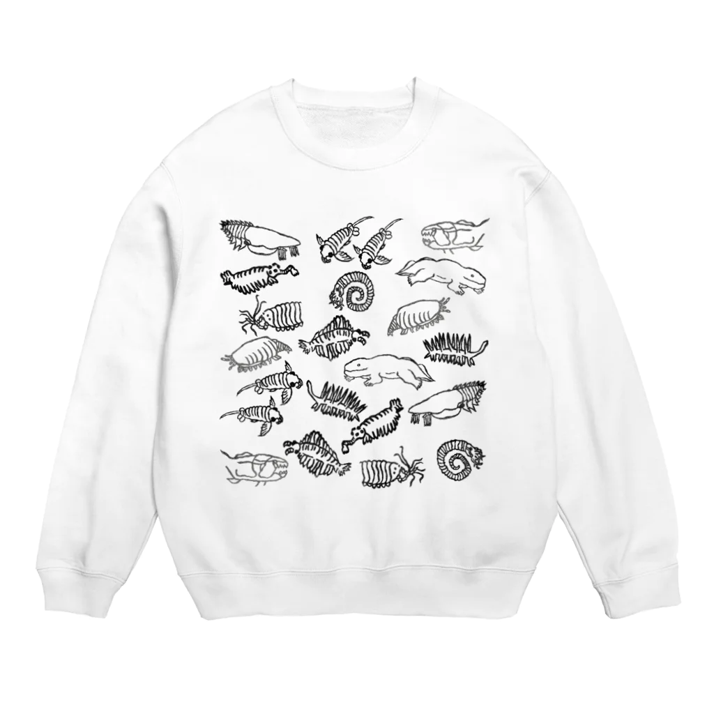 はんこや　ののの古生代のいきものたち Crew Neck Sweatshirt