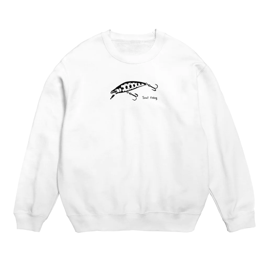 フィッシング&サウナの和風Trout Fishing  Crew Neck Sweatshirt