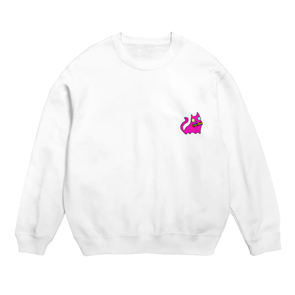 ＡＬＩＥＮ　ｓｈのネコえいりあんのワンポイントスウェット Crew Neck Sweatshirt