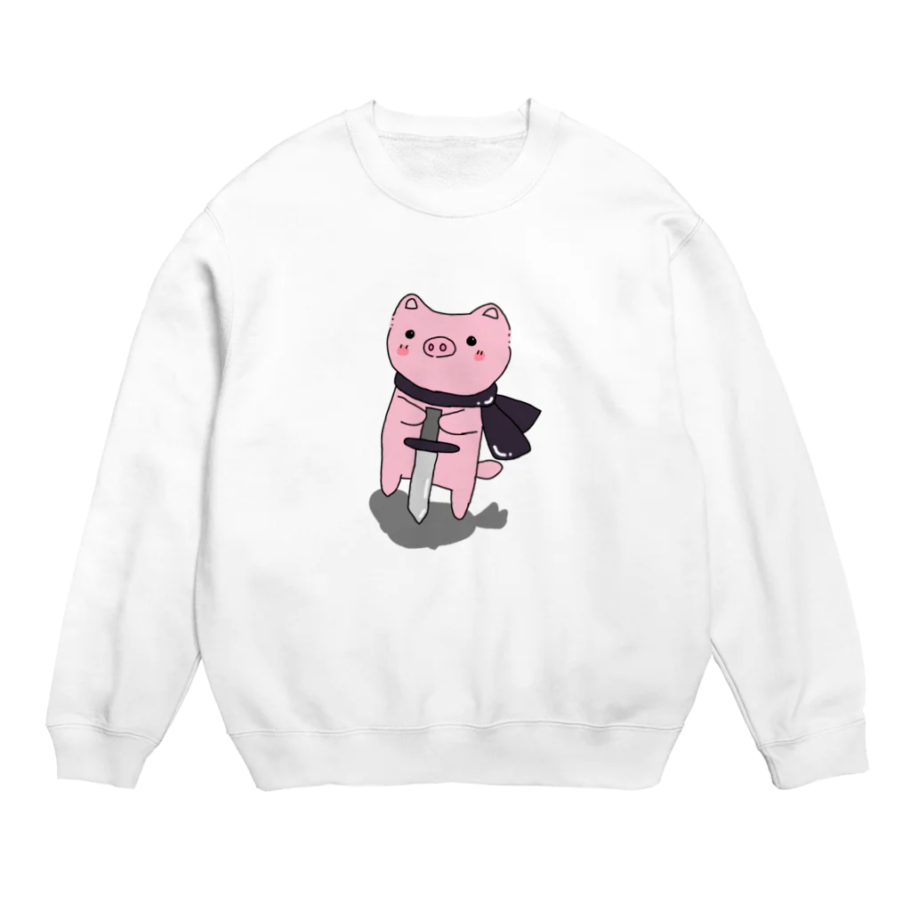 みつまめこshopのブタ勇者 Crew Neck Sweatshirt