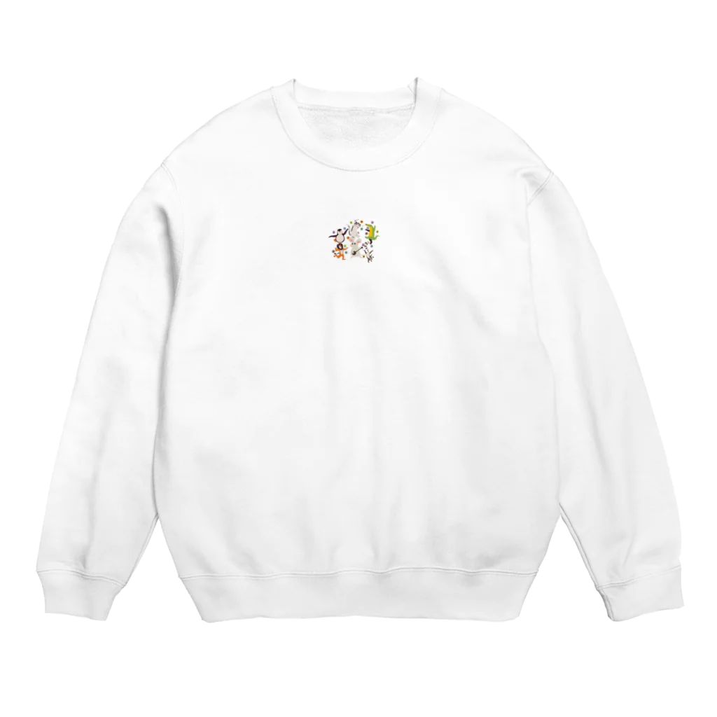 ふりむん達のお店のカチャーシーするアニマル Crew Neck Sweatshirt