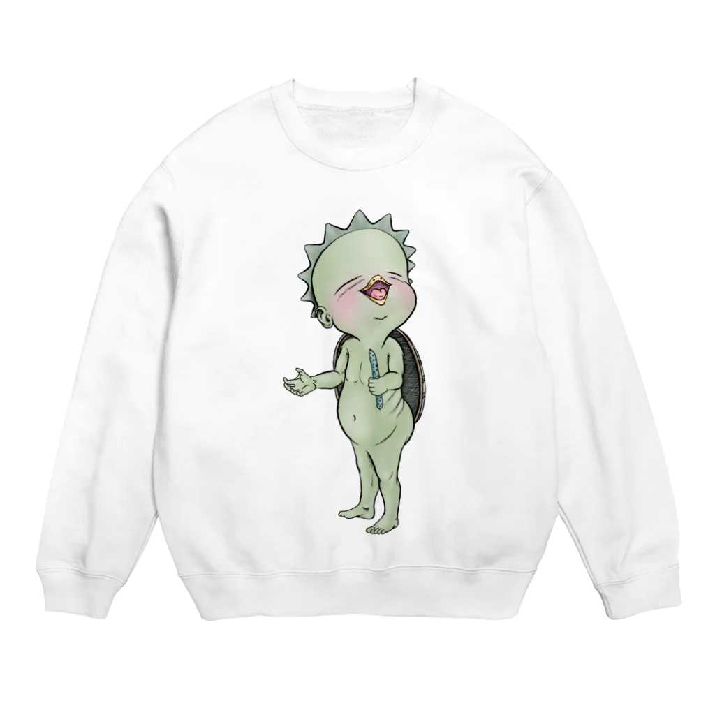 メイプル楓／イラストレーターの【大阪生まれの河童】/ Vol019191 Crew Neck Sweatshirt