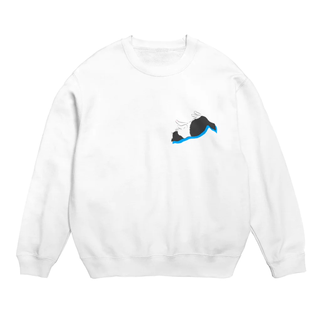 うらめし屋　の猫が落ちてる Crew Neck Sweatshirt