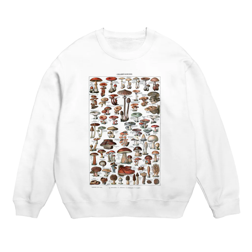 MUGEN ARTのきのこ図鑑　ヴィンテージボタニカルアート Crew Neck Sweatshirt