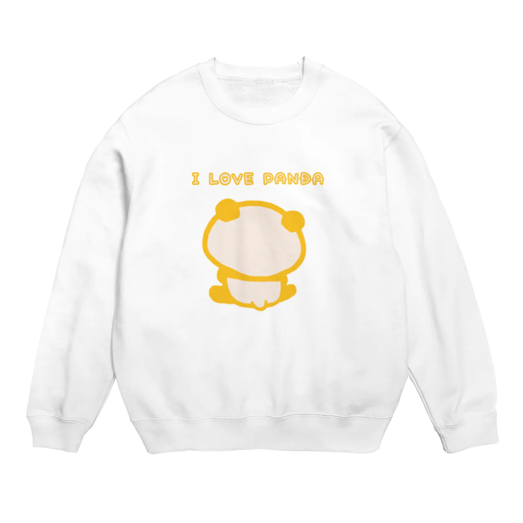 ぱんだ丸ショップの I LOVE PANDA Crew Neck Sweatshirt