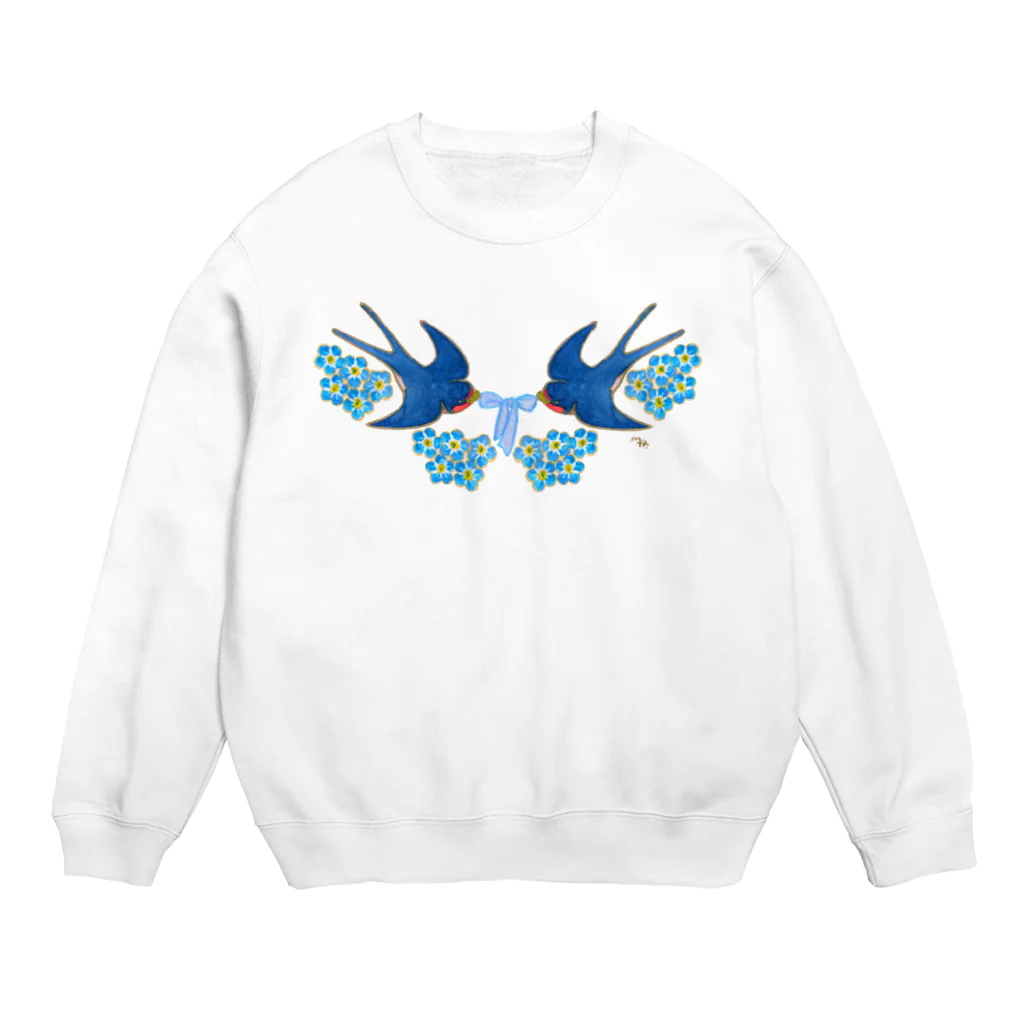 segasworksのForget me (k)not（抱きツバメちゃん） Crew Neck Sweatshirt