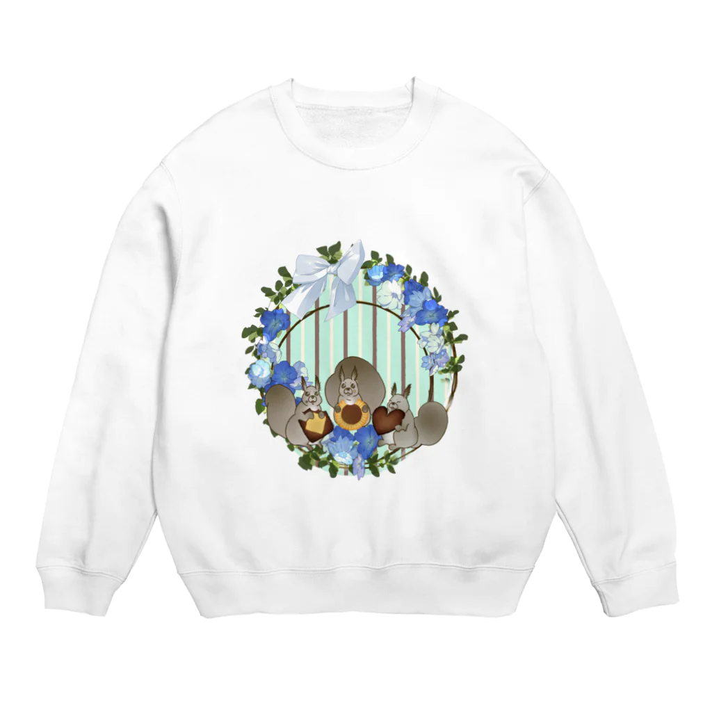 甘栗堂のエゾリスくん　シャツ Crew Neck Sweatshirt