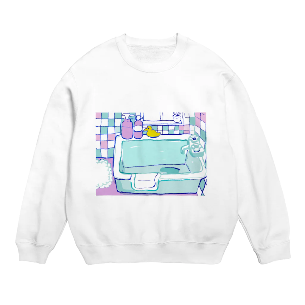 しかくまのバスルーム Crew Neck Sweatshirt