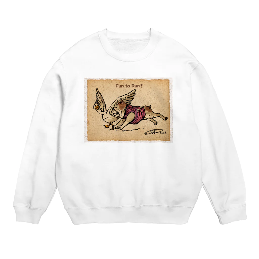 まつもトイズのブルちゃんとガチョウ♪ Crew Neck Sweatshirt