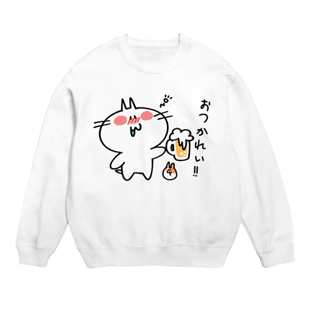 ゆちのへやの酔っ払いにゃんこイラスト Crew Neck Sweatshirt