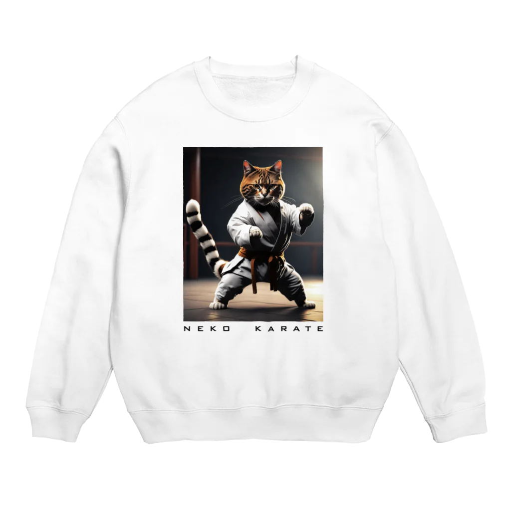 AI-assembleの猫空手家 Crew Neck Sweatshirt