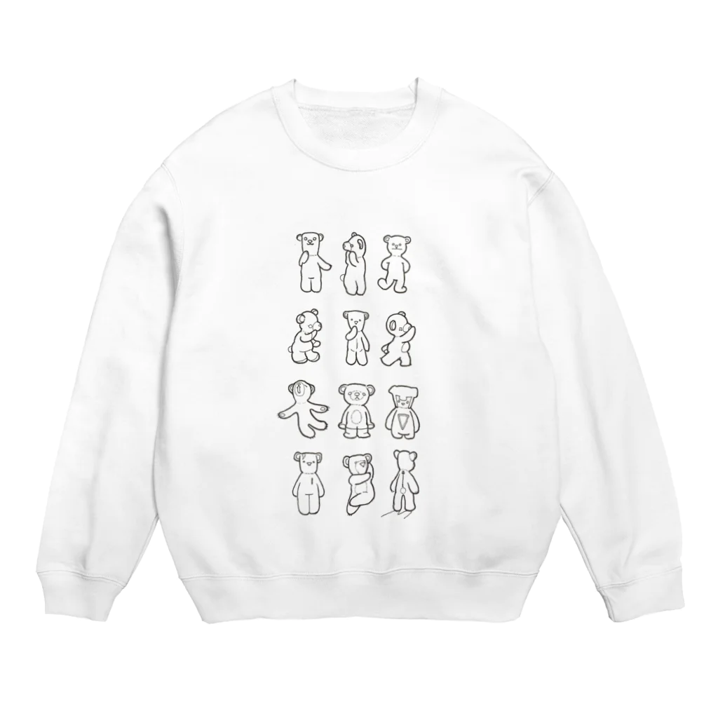 まるまるなかくかくたれのうちのクマたち Crew Neck Sweatshirt