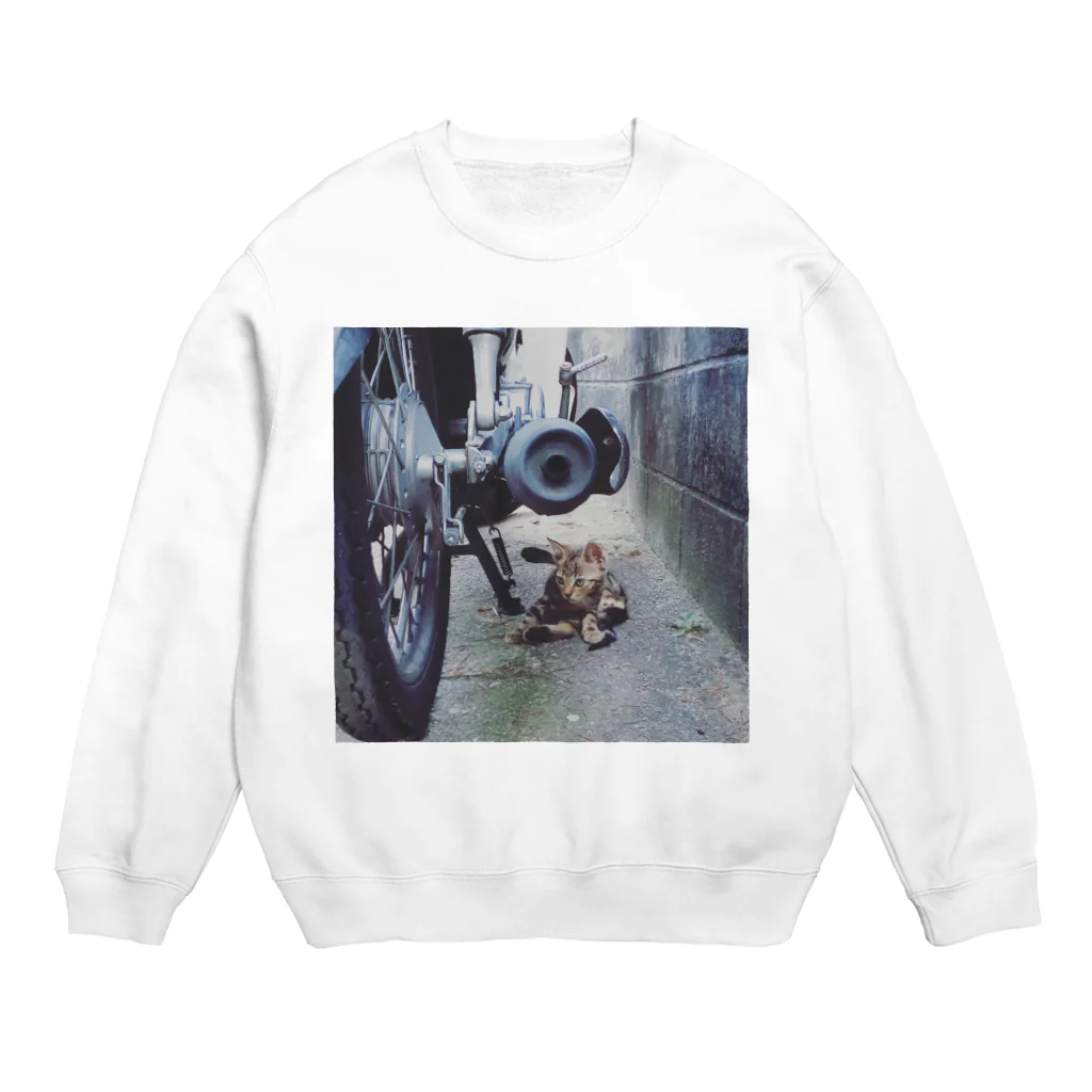 ほのぼの堂の見つめる猫のいる風景 Crew Neck Sweatshirt