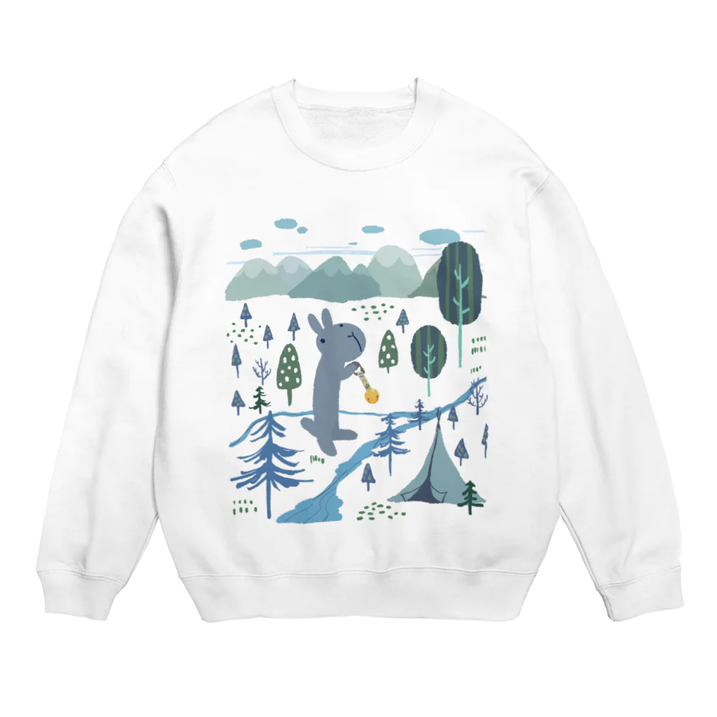 Mountain-and-Valleyの北欧風うさぎ Crew Neck Sweatshirt