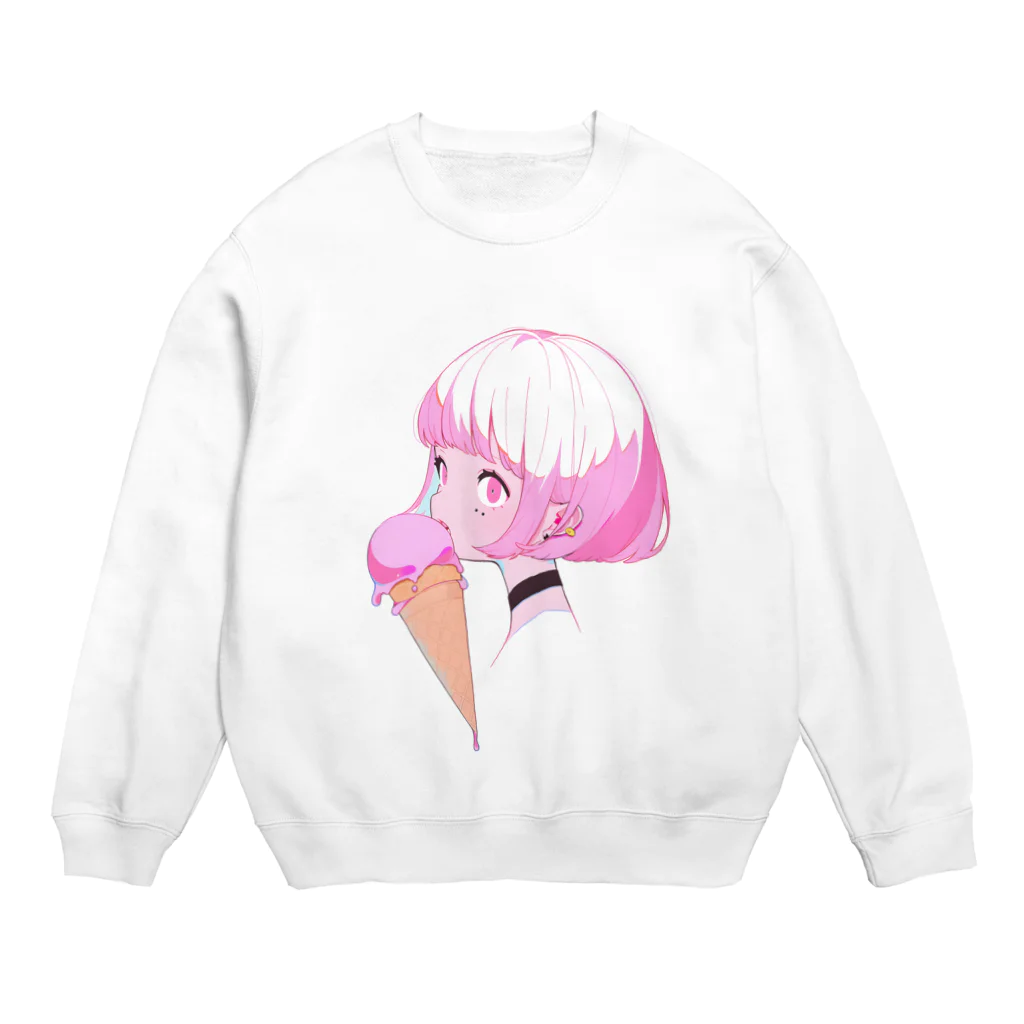 ヤバいTシャツ屋しゃんの暑い夏はアイスだ012 Crew Neck Sweatshirt