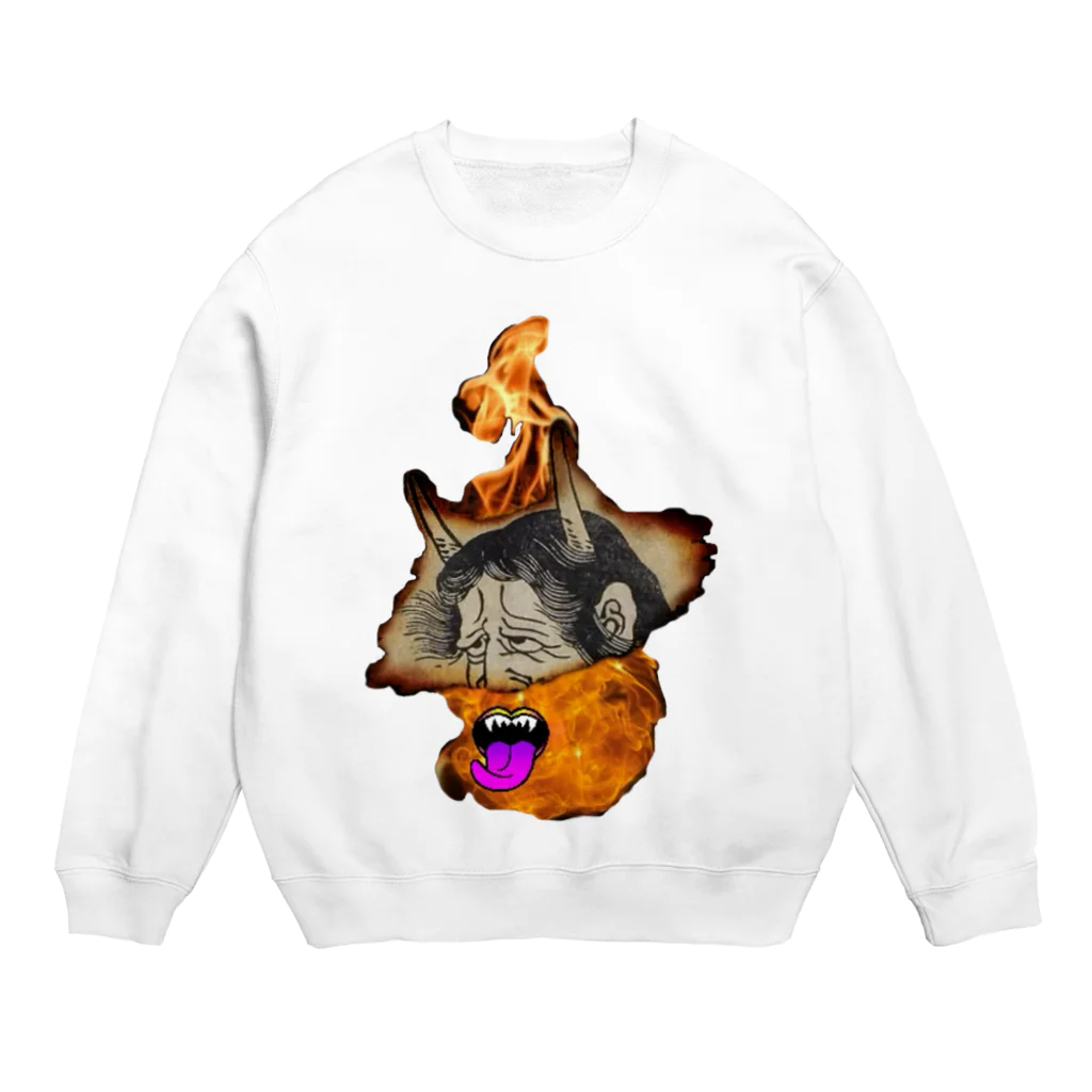 90sの火燃鬼 Crew Neck Sweatshirt