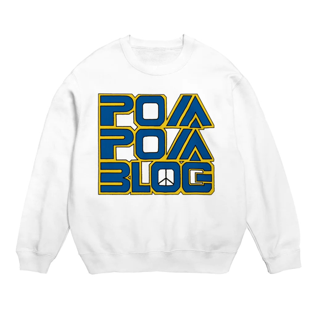 mf@PomPomBlogのPom City Four Logo🇺🇦 #ウクライナ Crew Neck Sweatshirt