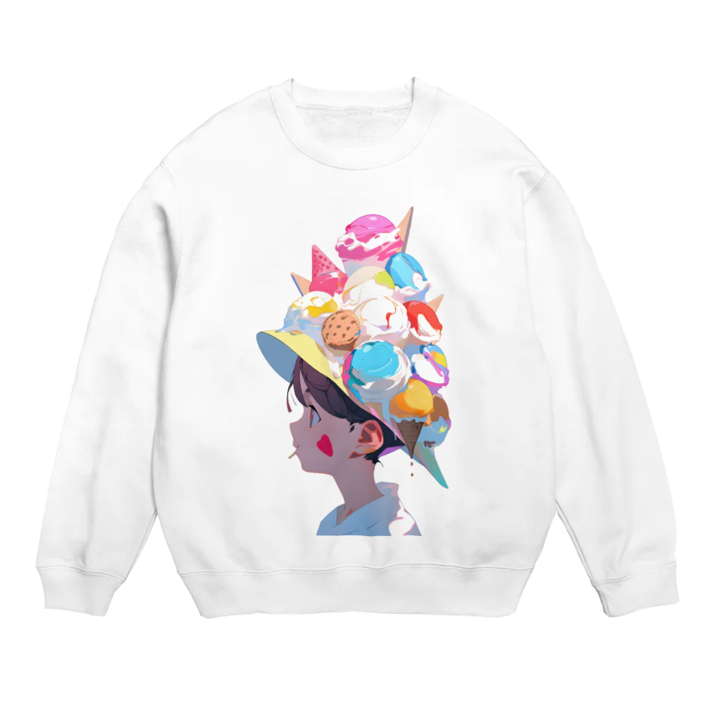 ヤバいTシャツ屋しゃんの夏だ！アイスだ 016 Crew Neck Sweatshirt