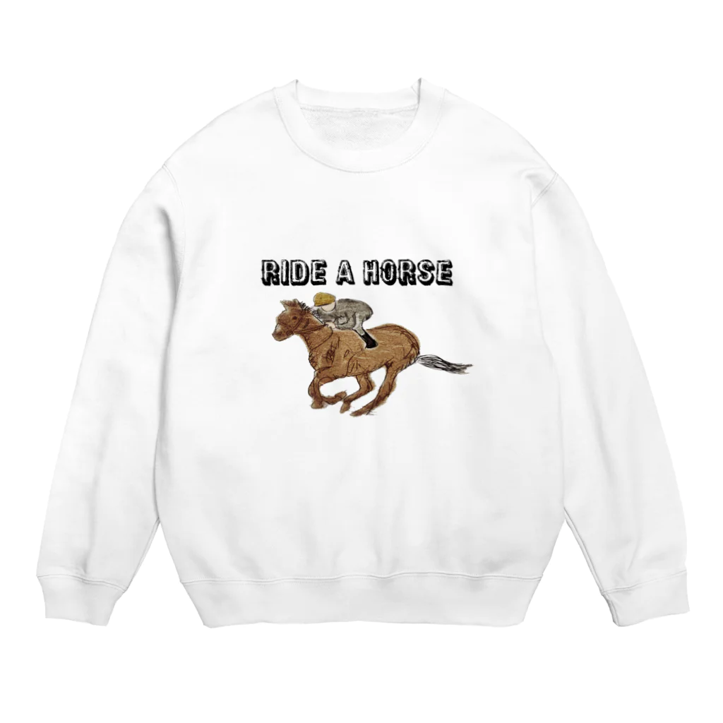 ko-jのride a horse Crew Neck Sweatshirt