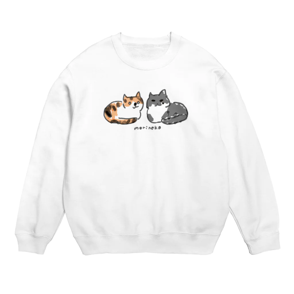 保護ねこカフェ もりねこのふたばちゃん&べべちゃん Crew Neck Sweatshirt