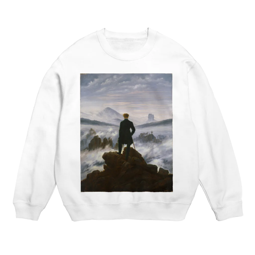 世界美術商店の雲海の上の旅人 / Wanderer above the Sea of Fog Crew Neck Sweatshirt