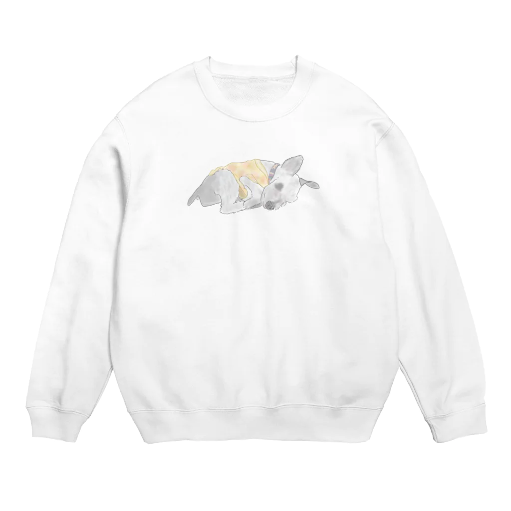 動物がすきのお昼寝シュナウザー Crew Neck Sweatshirt