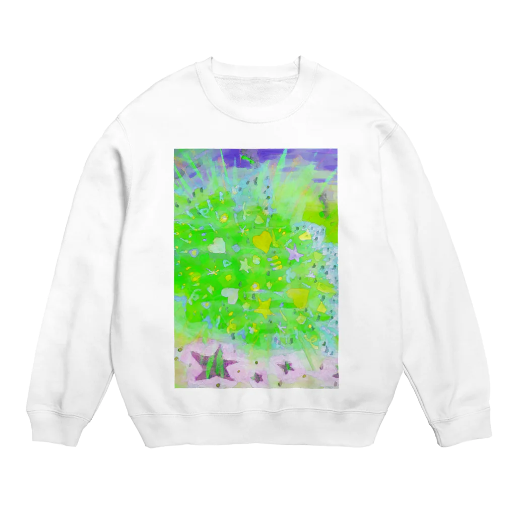 🐶シュナといろいろ🎨の⭐︎♡ (グリーン) Crew Neck Sweatshirt