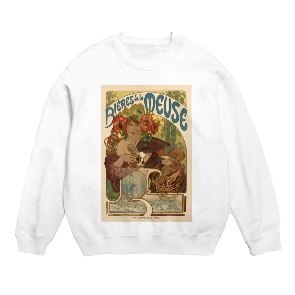 世界美術商店のムース川のビール / Beer of the Meuse Crew Neck Sweatshirt