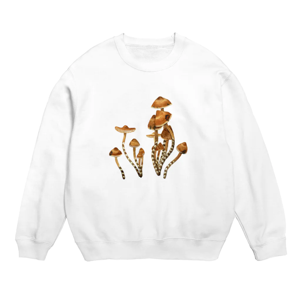 キノコの小部屋 MushAndRoomのヒカゲシビレタケ【菌類図譜 キノコ きのこ】 Crew Neck Sweatshirt