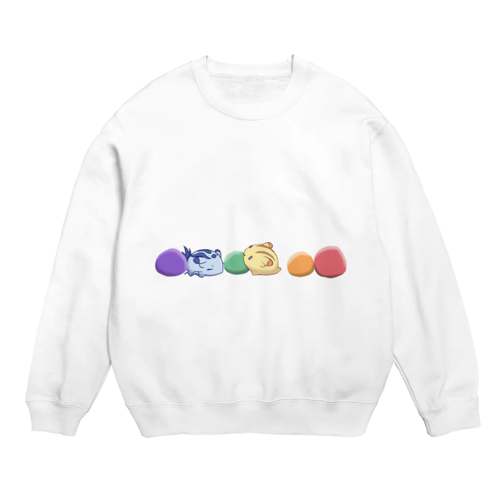 七星 慧斗🐬のレインボーなめくじ Crew Neck Sweatshirt