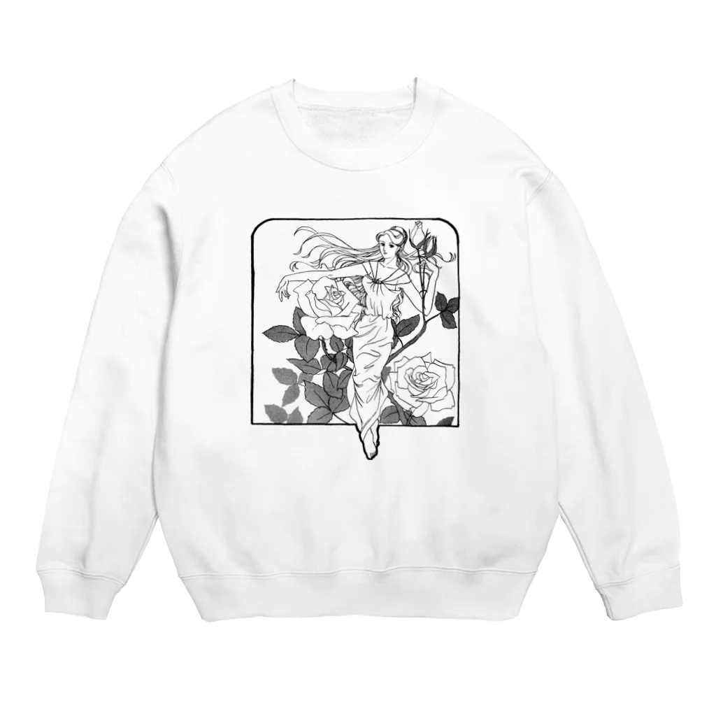 入り江わにアナログ店の薔薇と女シリーズ１ Crew Neck Sweatshirt