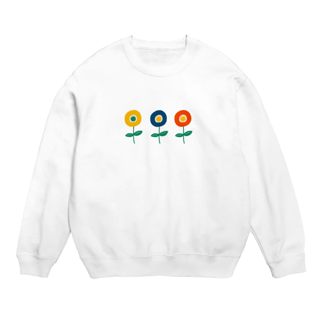 Flower7のレトロなお花 Crew Neck Sweatshirt