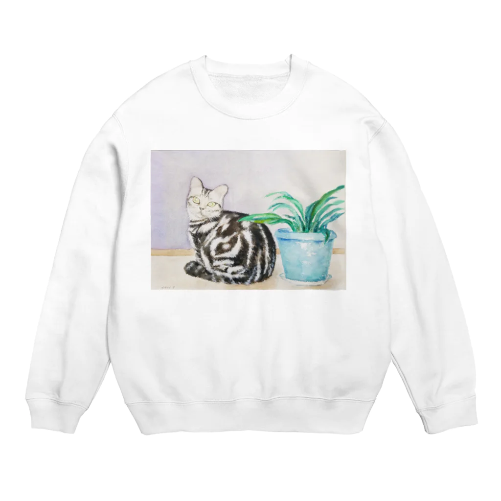 コン・デク・レンのポアロと植え木鉢 Crew Neck Sweatshirt