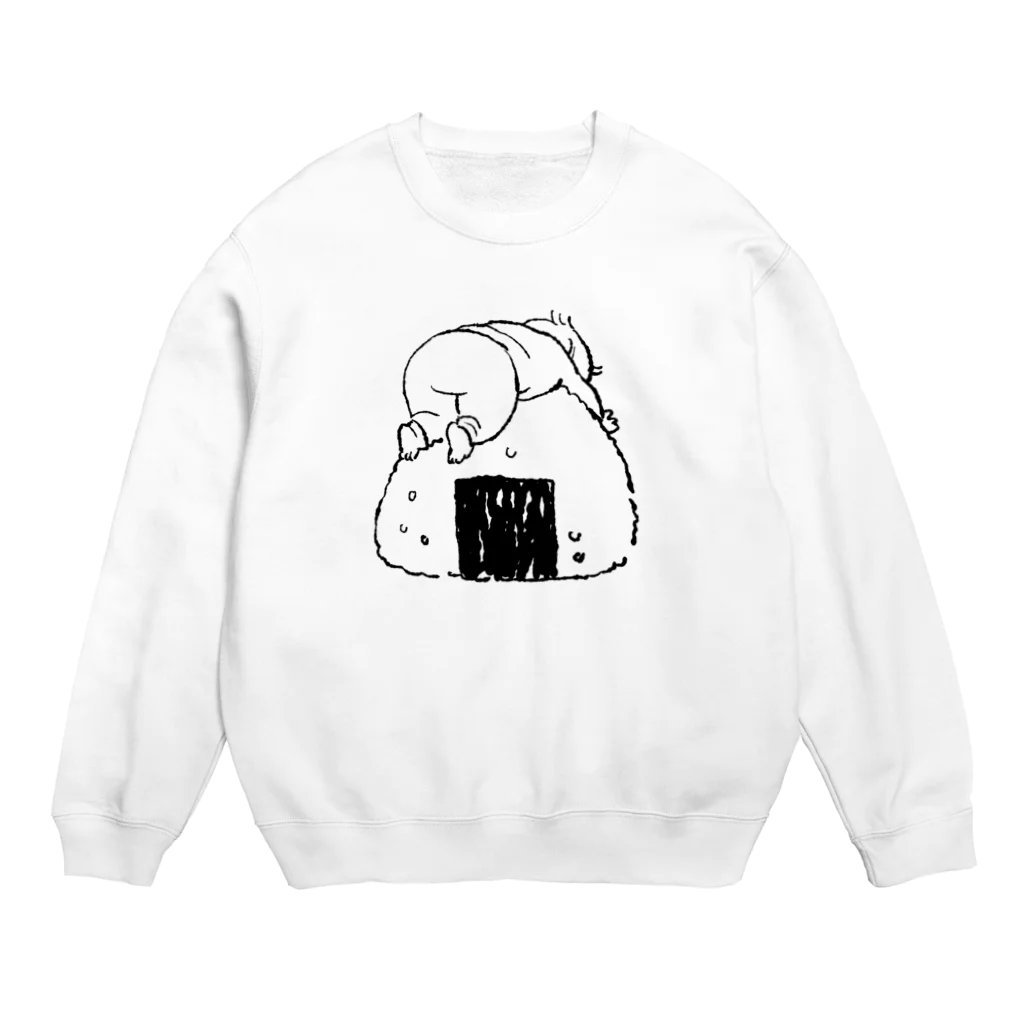 渡邊 春菜のおにぎりハグする赤ちゃん Crew Neck Sweatshirt