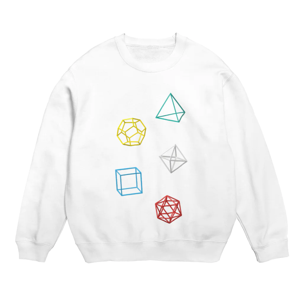 くらりのRegular Polyhedron Crew Neck Sweatshirt