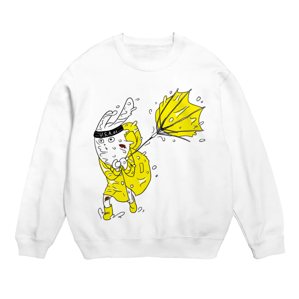 おはようミサキングの台風にも負けないMCミサキング Crew Neck Sweatshirt