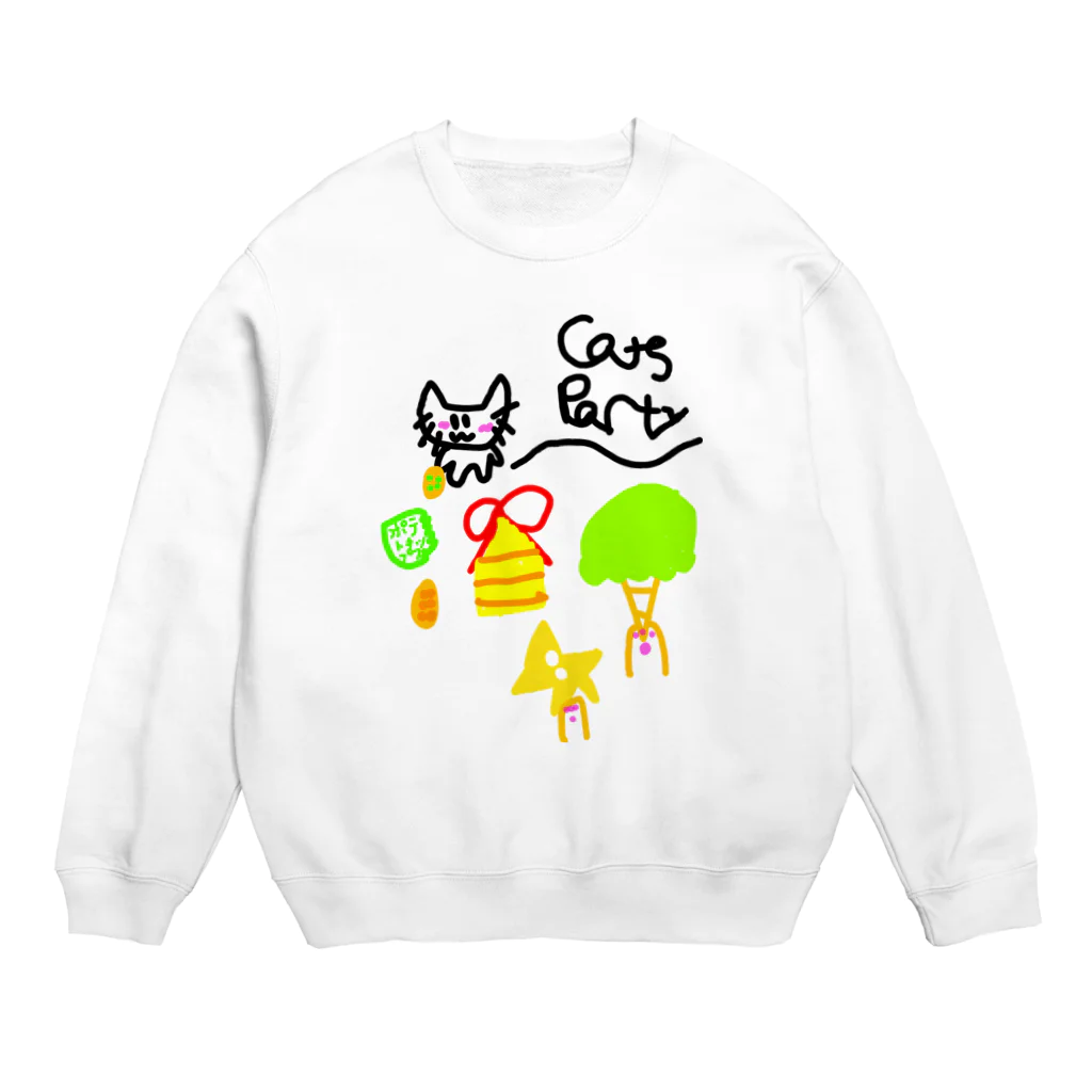 あっぷるぱいしょっぷのCats Party Crew Neck Sweatshirt