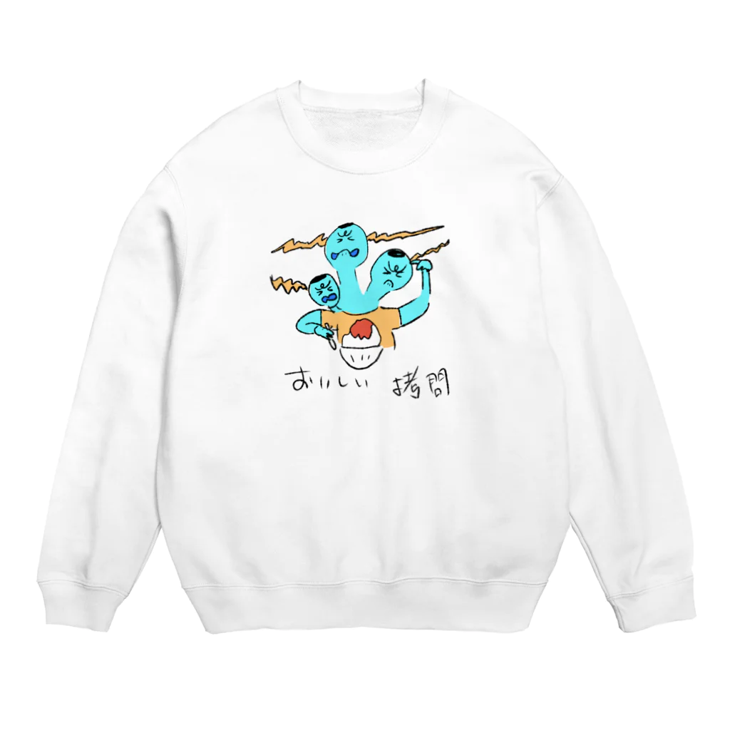 イエネコのかき氷　それはおいしい拷問 Crew Neck Sweatshirt