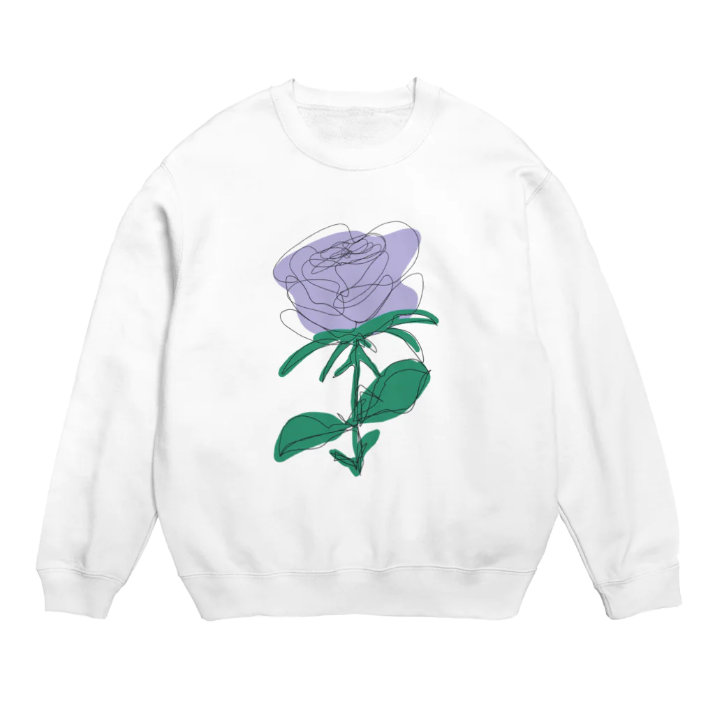 サラスシのmy ROSE パープル Crew Neck Sweatshirt