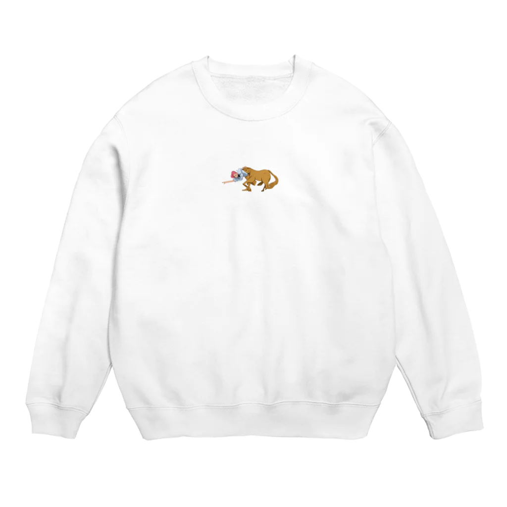 aokitaの馬と女性 Crew Neck Sweatshirt