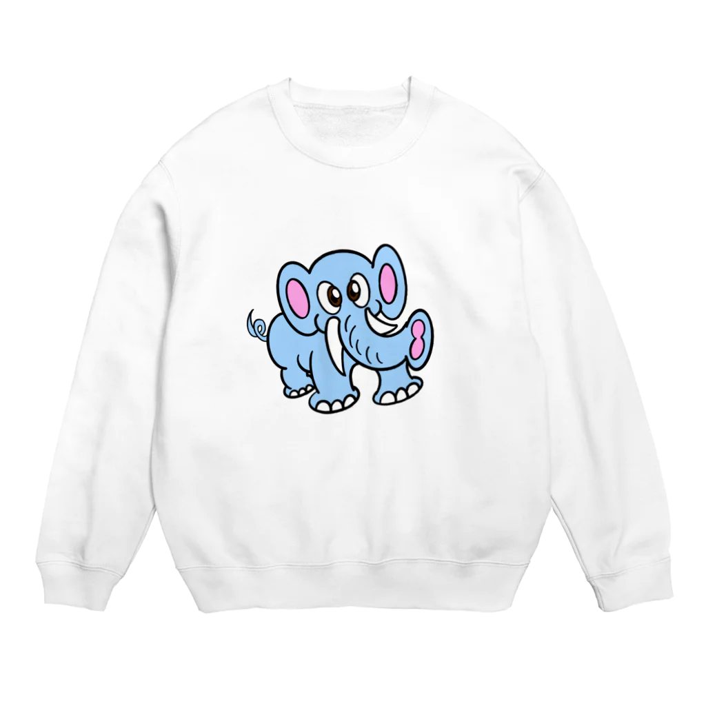 じゅうに（Jyuuni）の0001・青いぞうさん（じゅうにブランド） Crew Neck Sweatshirt