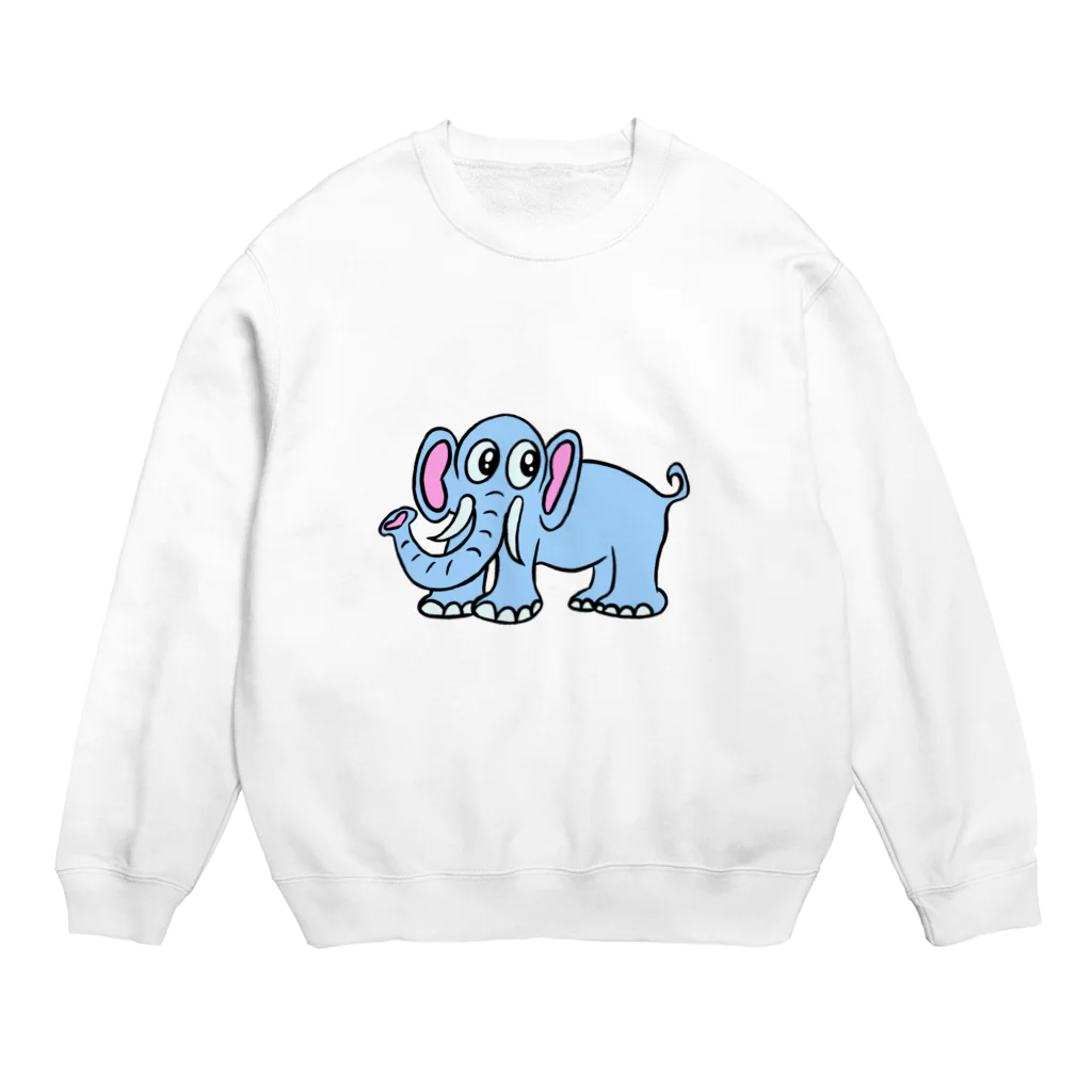 じゅうに（Jyuuni）の0002・青いぞうさん（じゅうにブランド） Crew Neck Sweatshirt