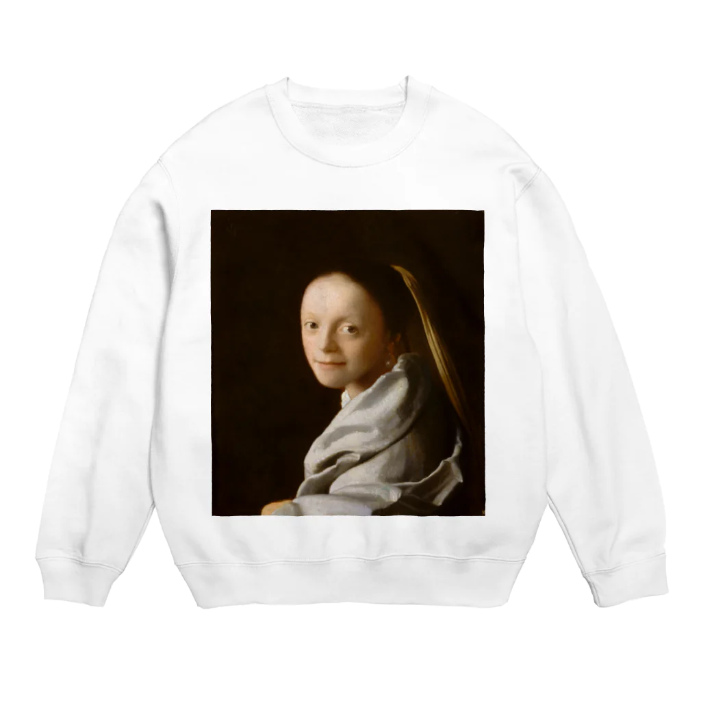 世界美術商店の少女 / Portrait of a Young Woman Crew Neck Sweatshirt