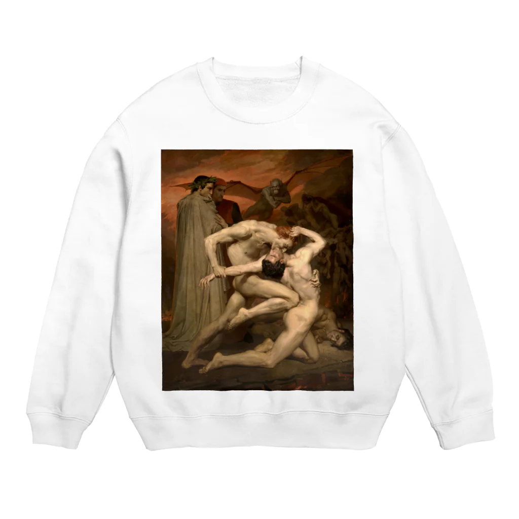 世界美術商店の地獄のダンテとウェルギリウス / Dante and Virgil in Hell Crew Neck Sweatshirt