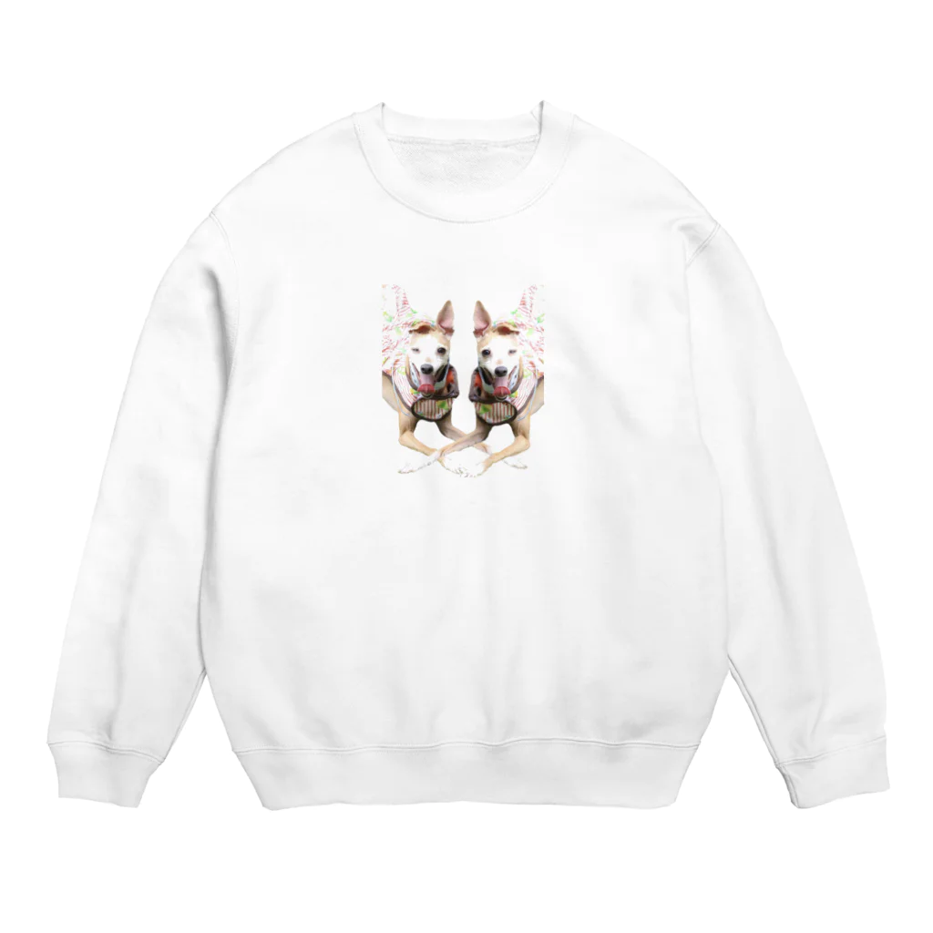 sarichamshopのイタグレのウィンク Crew Neck Sweatshirt